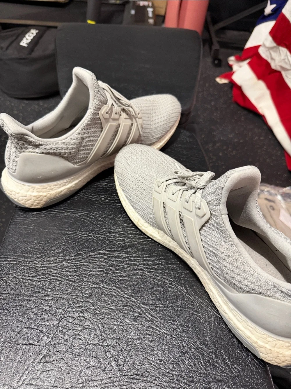 Adidas Ultraboost 1.0 Light Gray Knit Running Shoes